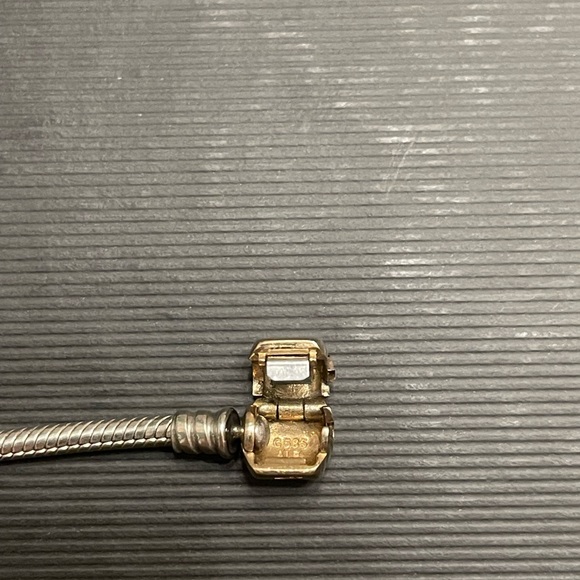 Authentic Pandora Moments Snake Chain Bracelet - Gold and Silver Two Tone 7.9 in - Picture 3 of 5